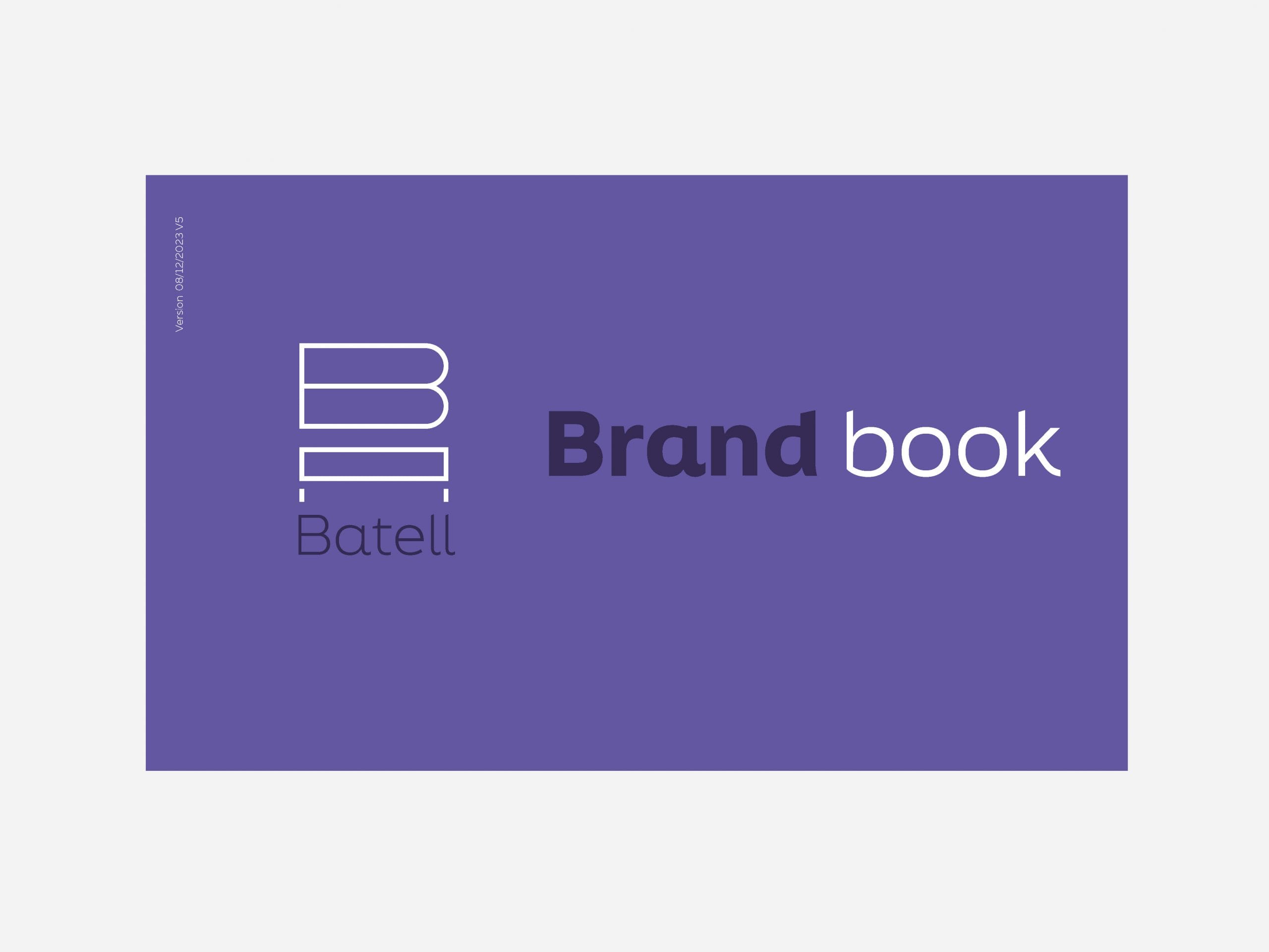 Couverture du brand book de Batell, réalisée par Damien Breton, directeur artistique.