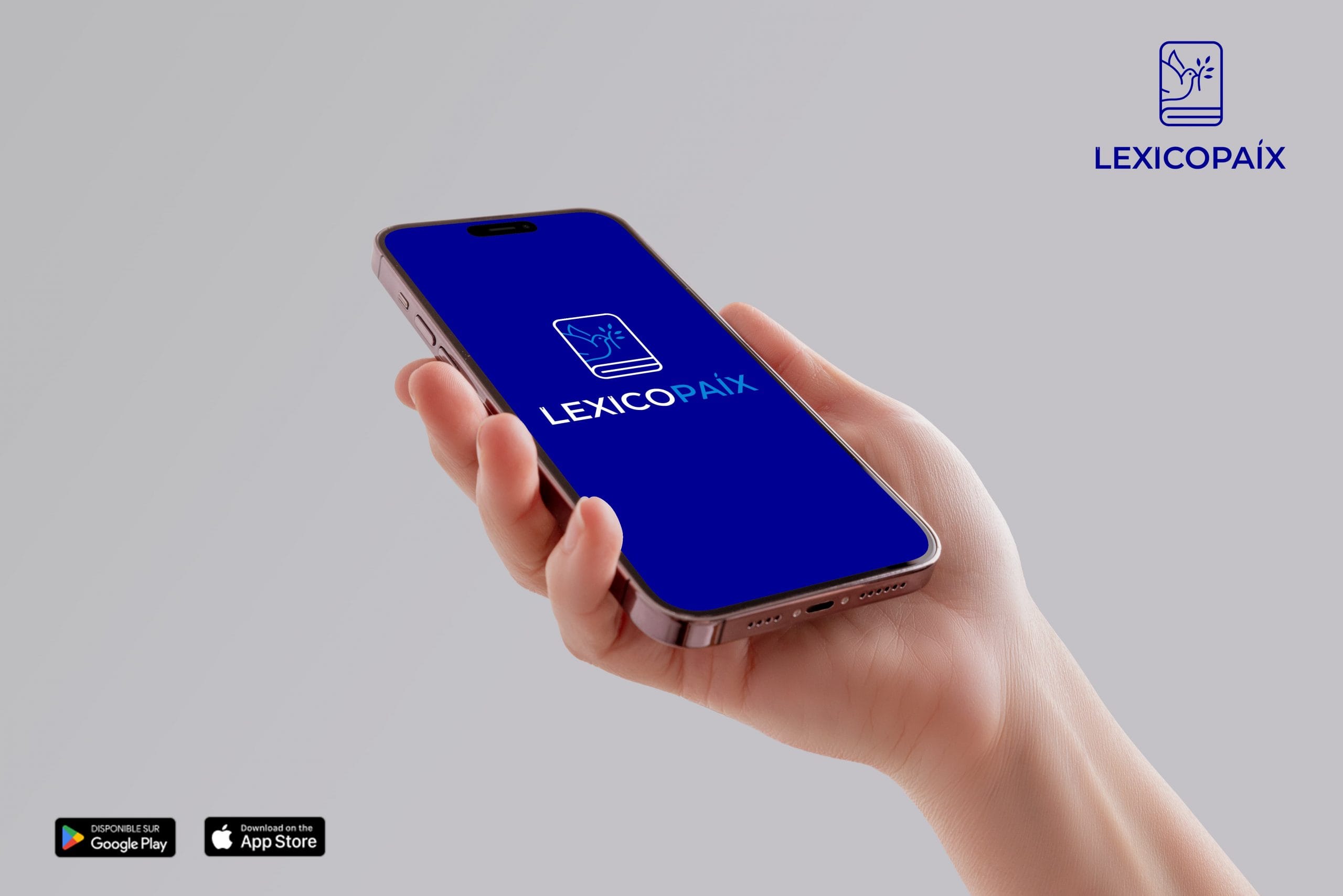 Aperçu de l’interface mobile de l’application Lexicopaix