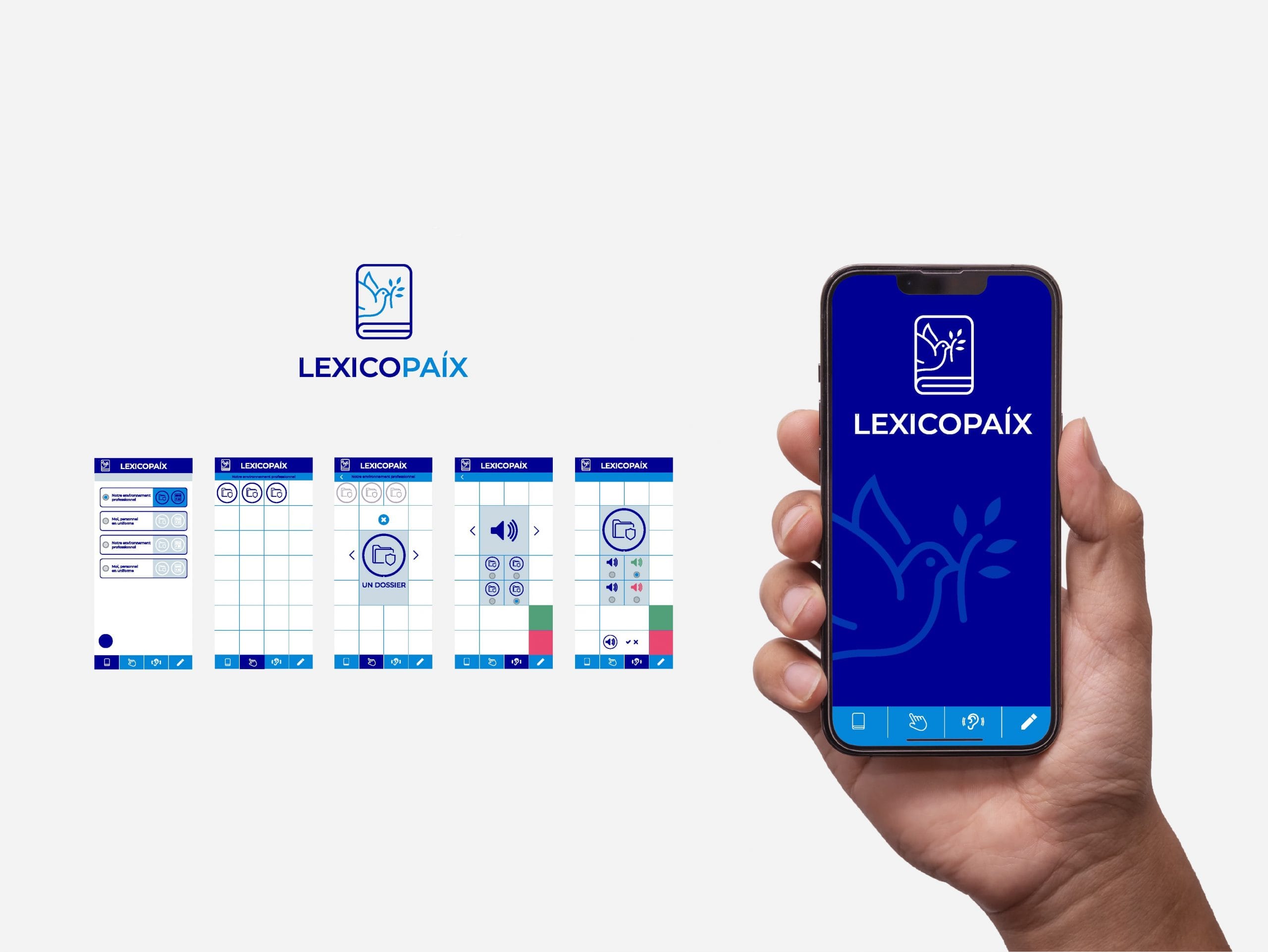 Interface utilisateur et expérience utilisateur de l’application Lexicopaix