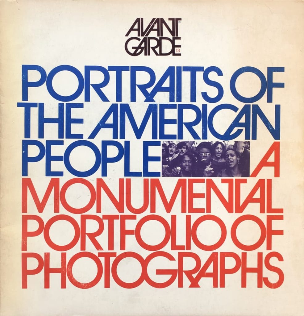 Typographie expressive "Portraits of the American People" issue du magazine Avant Garde, conçu par Herb Lubalin