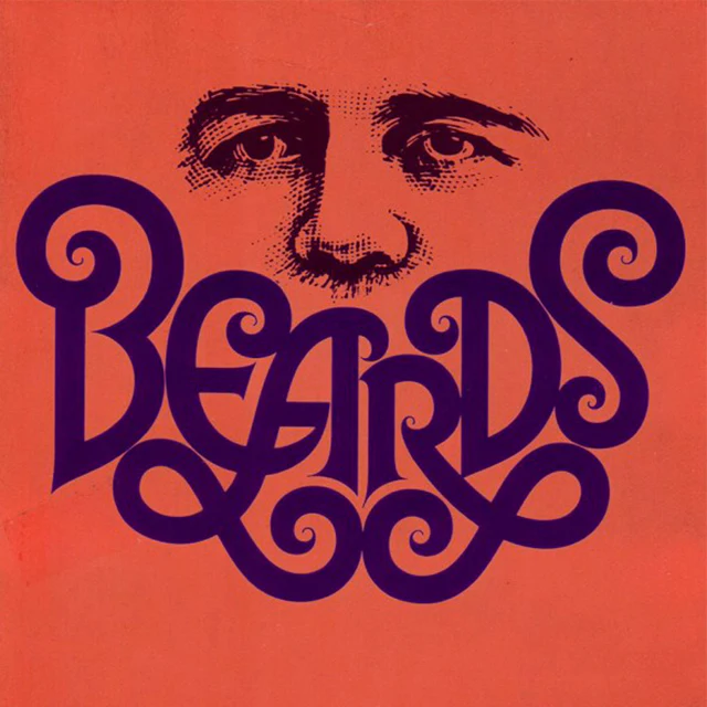 Visuel typographique "Beards" représentant une barbe, inspiré par le style de Herb Lubalin
