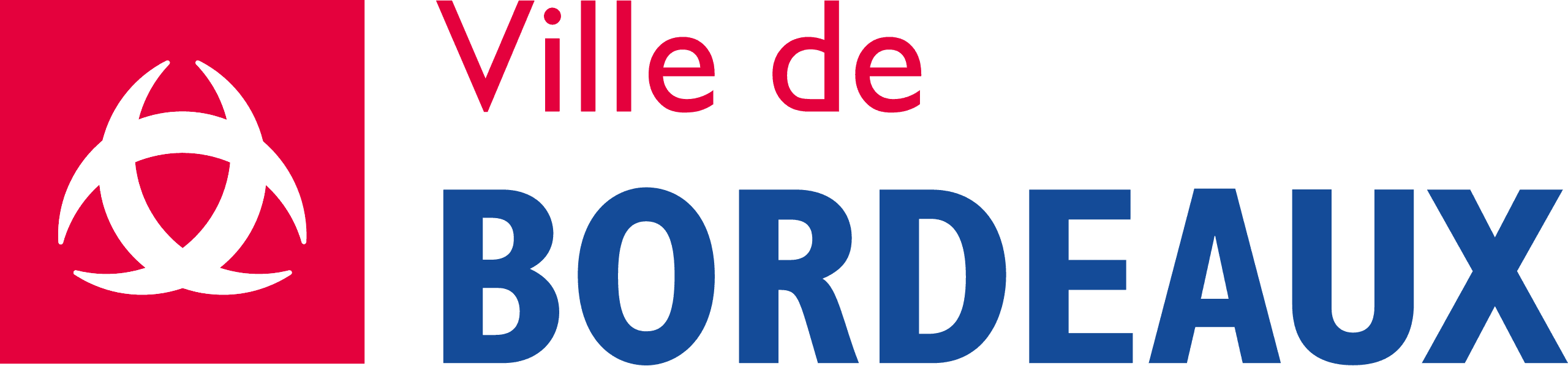 Logo de Bordeaux avec pont stylisé et typographie moderne