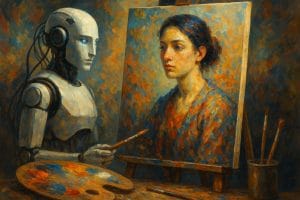 Peinture numérique générée par intelligence artificielle