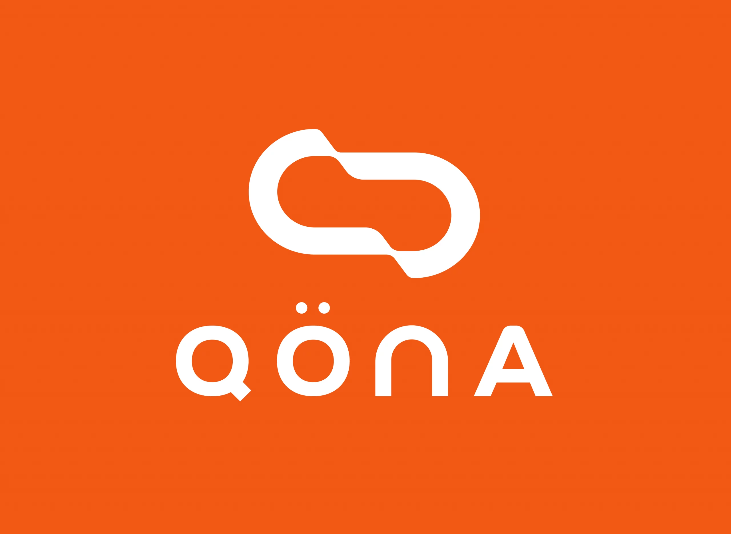 Logo Qona représentant une piste d’athlétisme en mouvement, identité visuelle d’une application de sport dédiée au trail et à la course à pied.