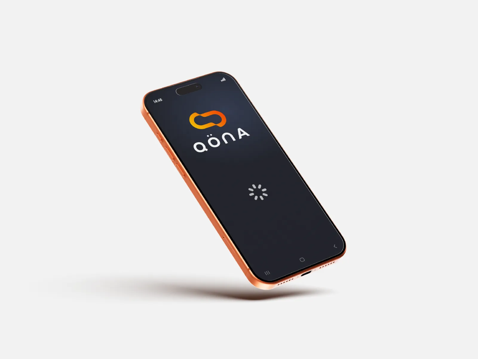 Écran de chargement de l’application Qona, interface mobile de suivi sportif trail et running.