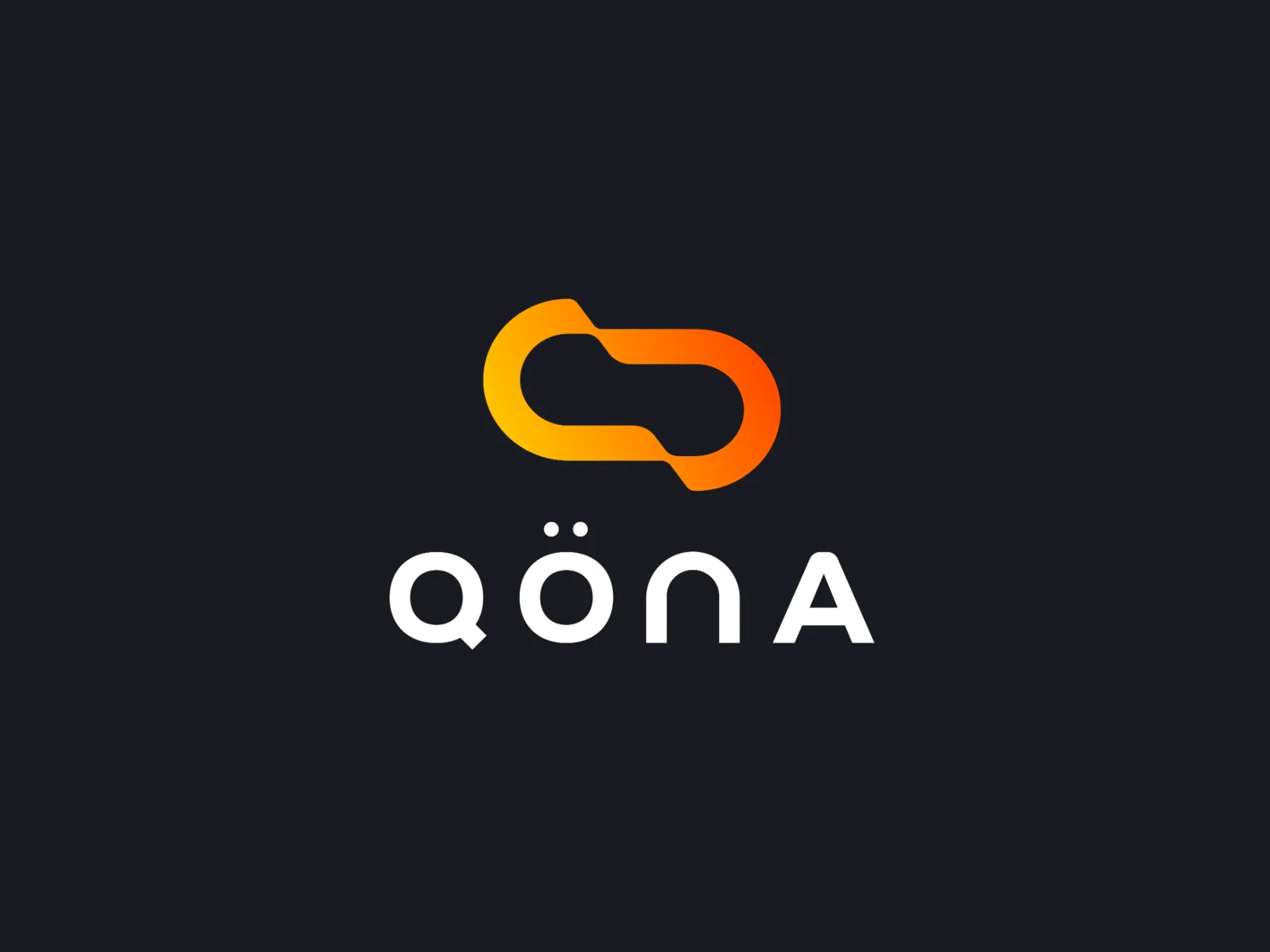 Logo Qona sur fond sombre avec dégradé orange et jaune, symbole de parcours sportif et de progression.