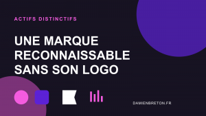 Composition éditoriale abstraite illustrant couleur, forme, geste et son comme actifs distinctifs de marque